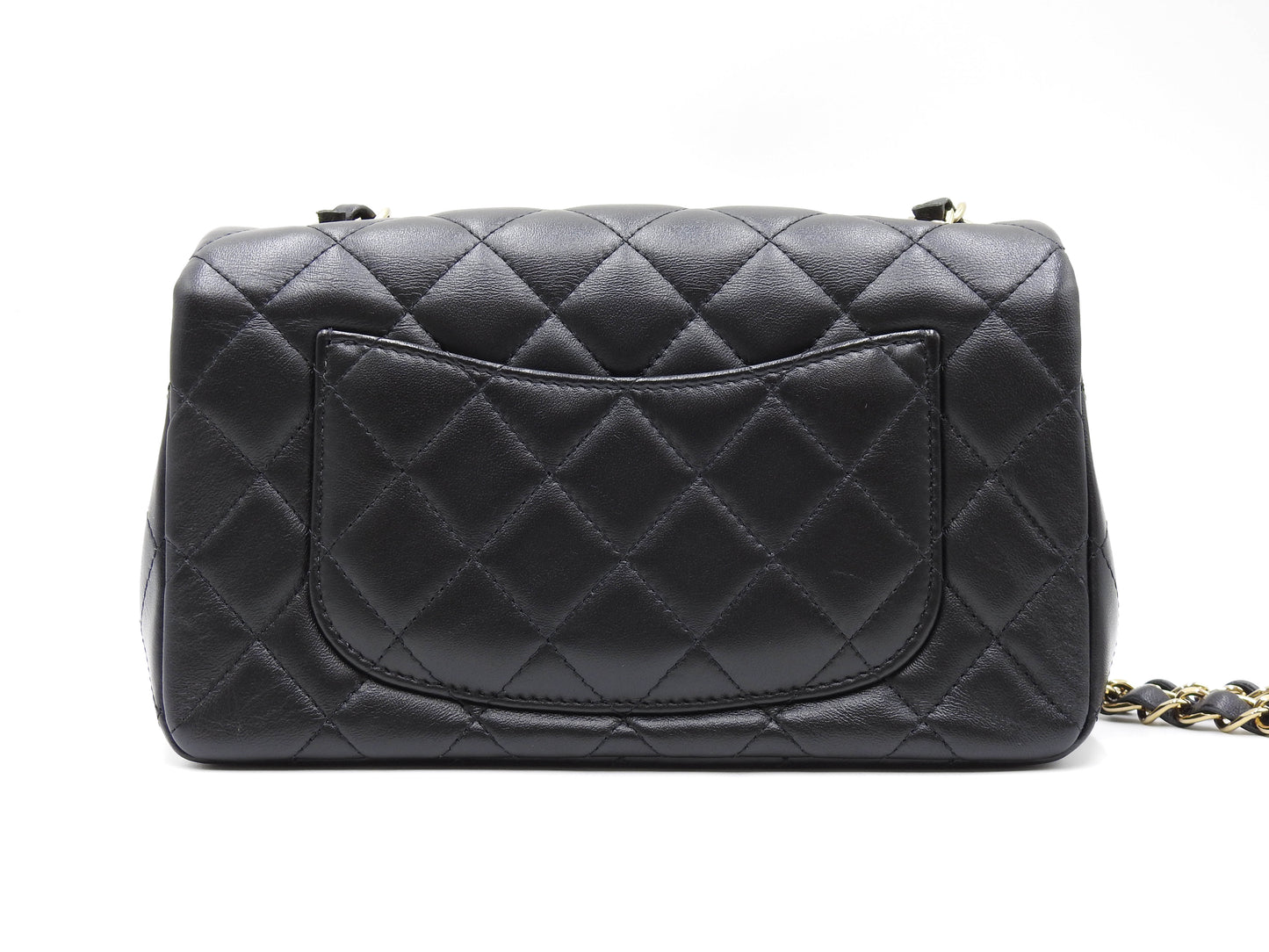 CHANEL CC Mini Matelasse 20 Flap Chain Shoulder Bag Lambskin Black A69900