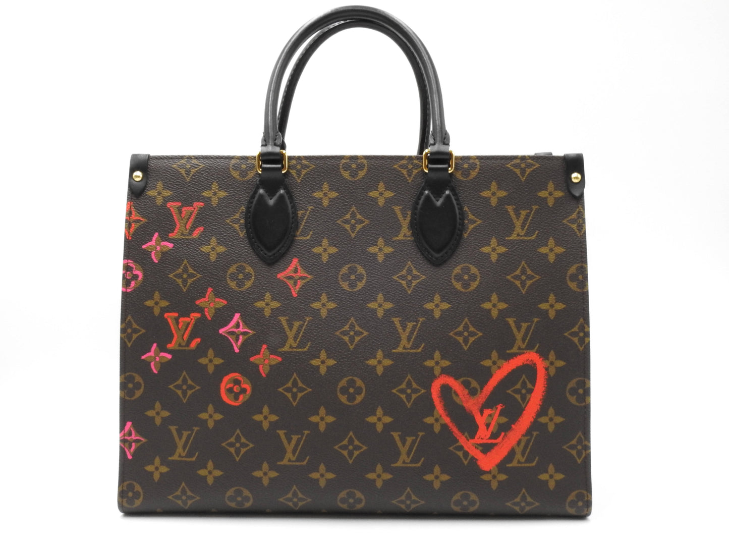 LOUIS VUITTON Fall In Love Monogram OnTheGO MM Shoulder Tote Bag M45888