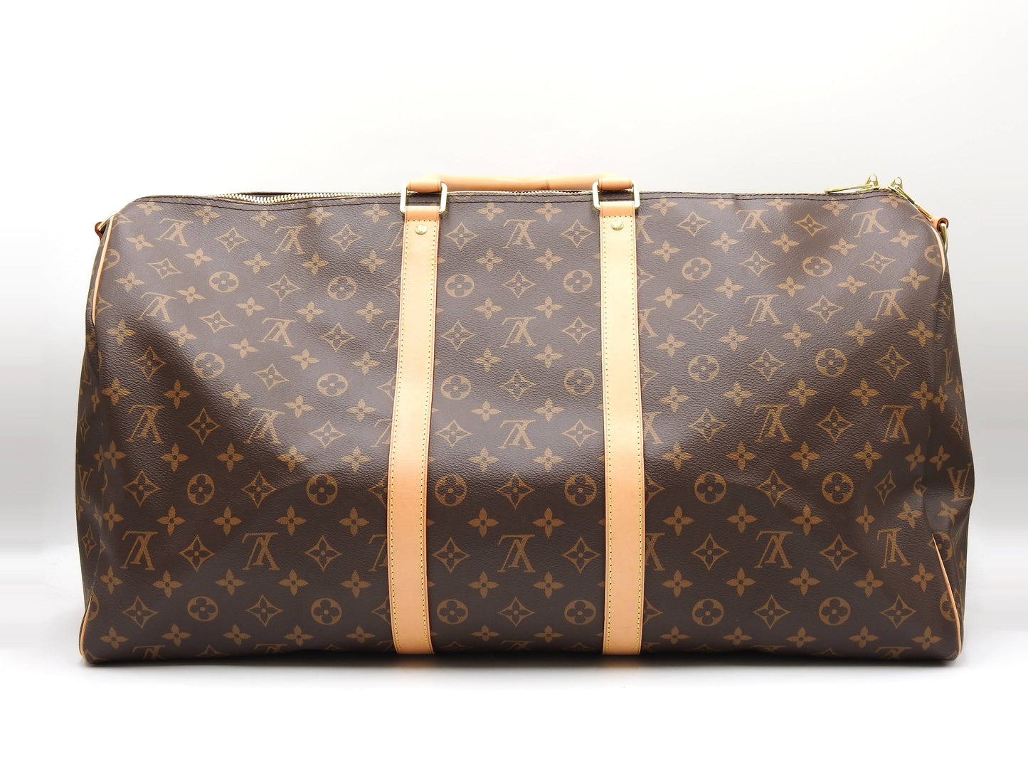 LOUIS VUITTON Monogram Keepall Bandouliere 55 Travel Boston Bag M41424