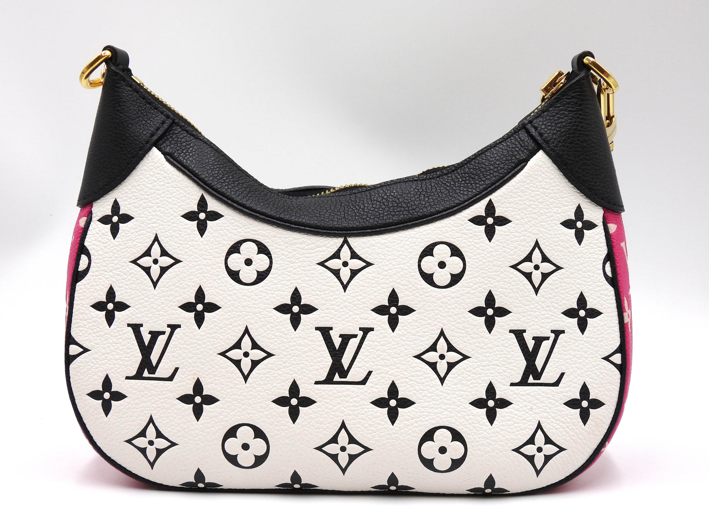 LOUIS VUITTON Monogram Empreinte Bagatelle Shoulder Hand Bag Black M46091