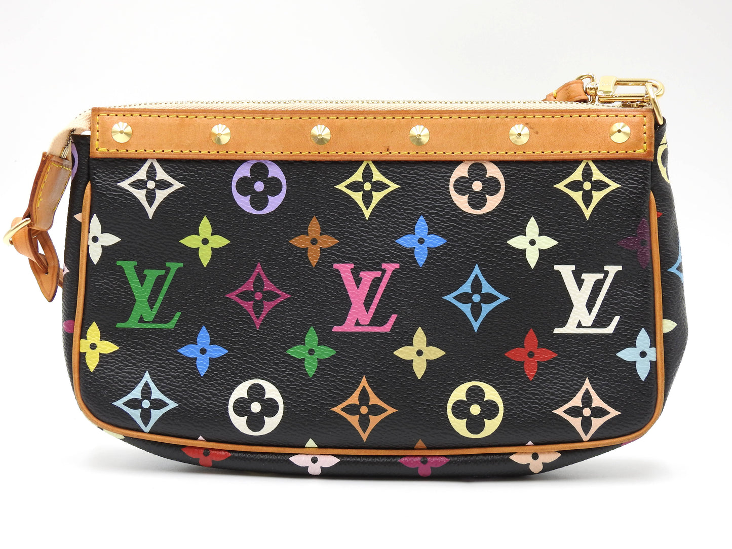 LOUIS VUITTON Pochette Accessories Pouch Monogram Multicolor Noir M92648