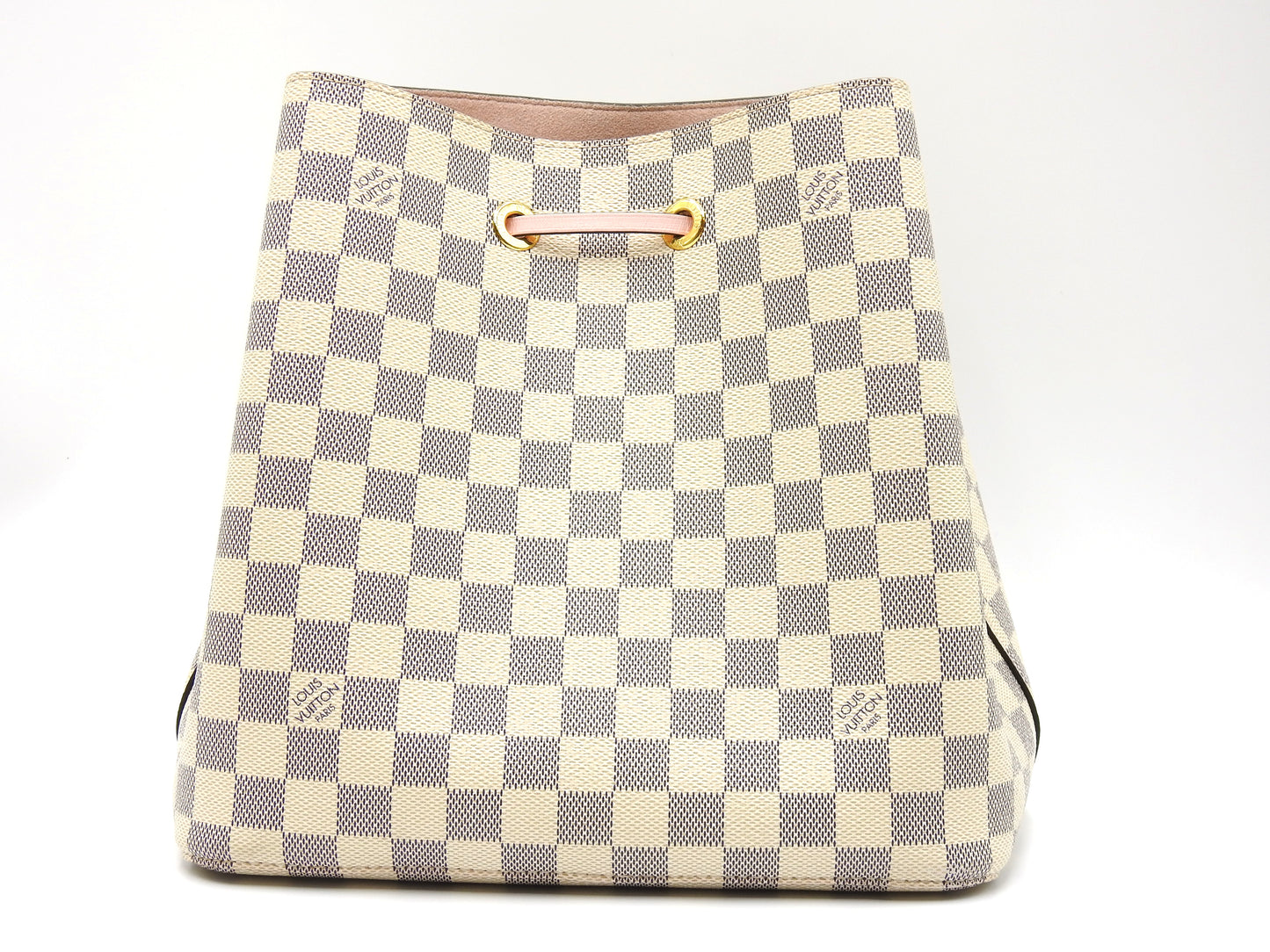 LOUIS VUITTON Damier Azur NeoNoe Shoulder Bag Canvas Rose Pink N40152