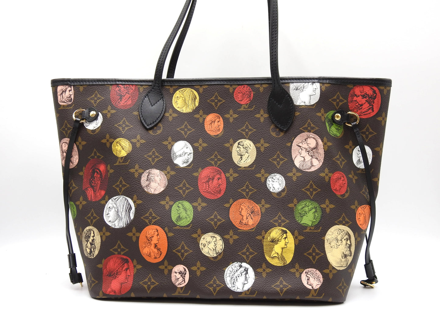 LOUIS VUITTON FORNASETTI Monogram Neverfull MM Shoulder Tote Bag M45923