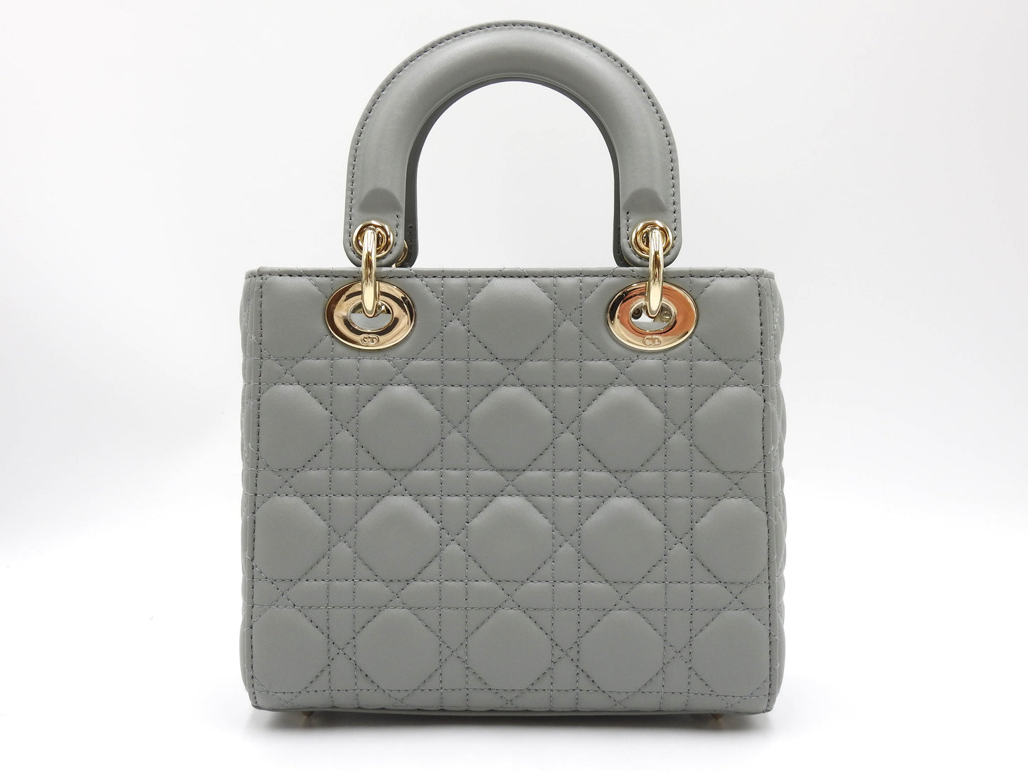 Christian Dior My ABC Lady Dior Small Shoulder Hand Bag Lambskin Gray