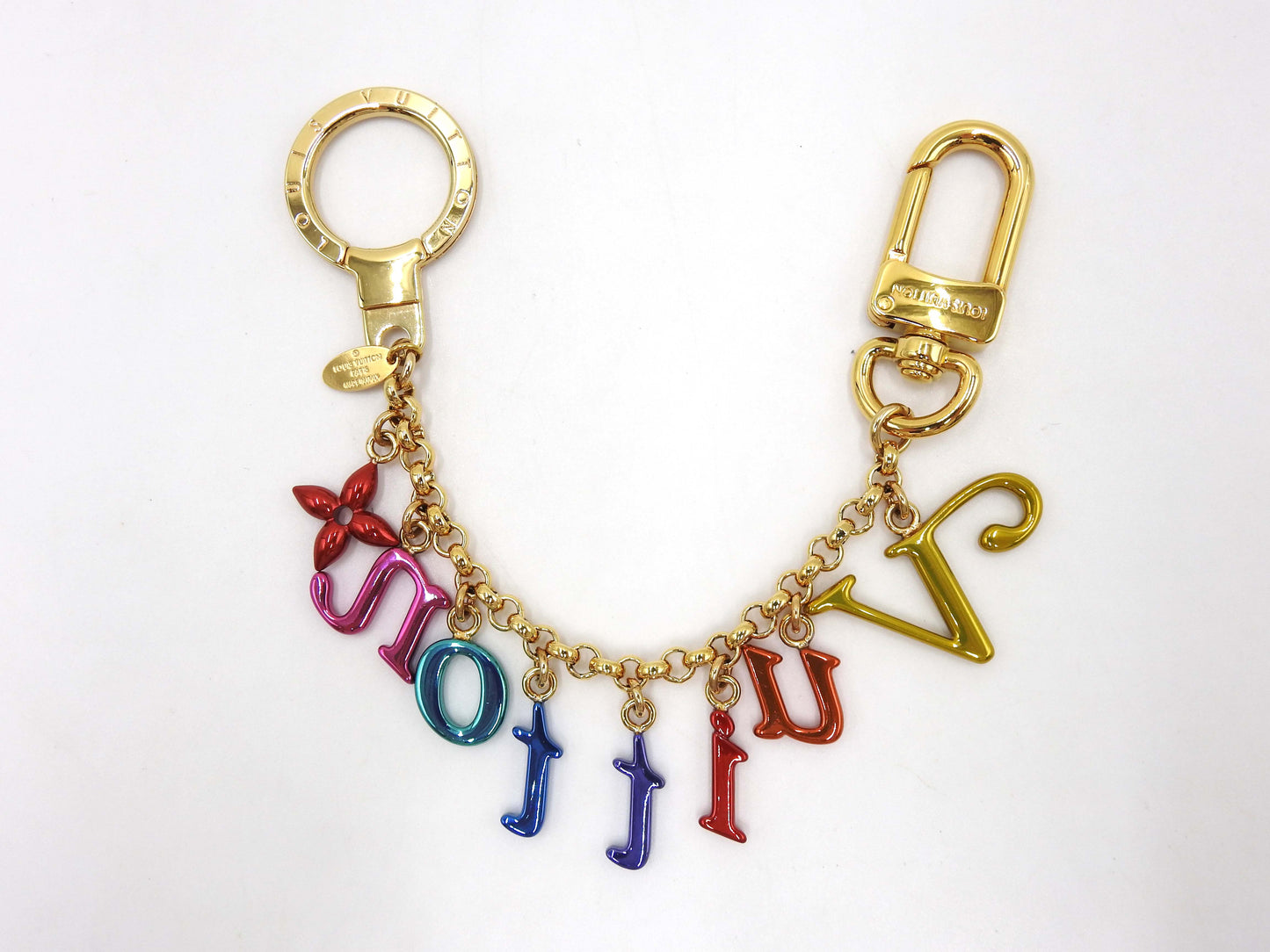 LOUIS VUITTON New Wave Chain Bag Charm Gold Multicolor M63748