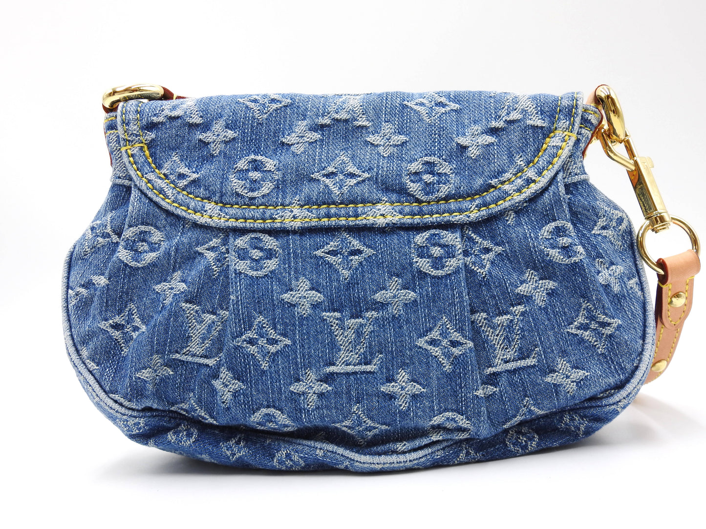 LOUIS VUITTON LV Remix Monogram Denim Sunset Shoulder Hand Bag Blue M46829