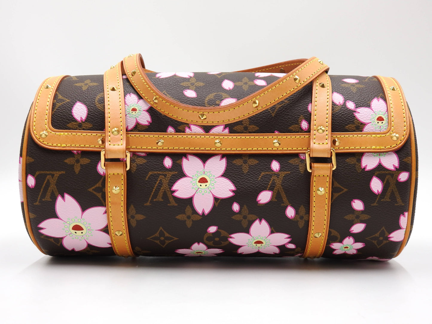 LOUIS VUITTON Papillon Shoulder Hand Bag Monogram Cherry Blossom M92009