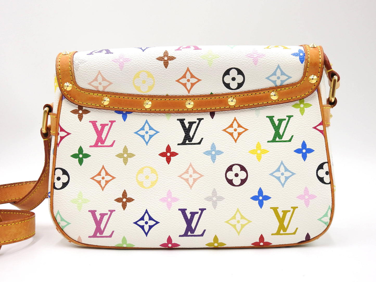 LOUIS VUITTON Sologne Shoulder Bag Monogram Multicolor Bron White M92661