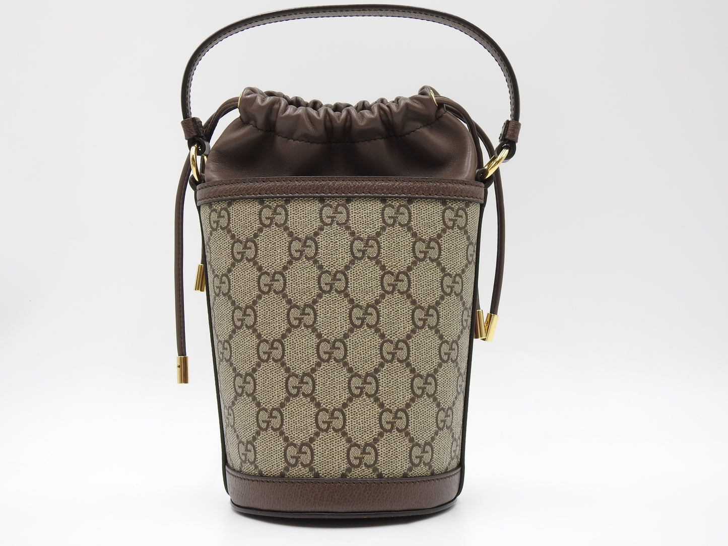 GUCCI GG Supreme Ophidia Bucket Bag Shoulder Hand Bag Beige Brown 760199