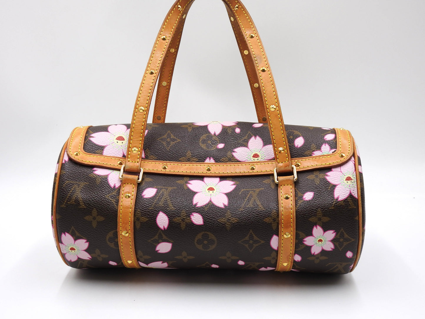 LOUIS VUITTON Papillon Shoulder Hand Bag Monogram Cherry Blossom M92009