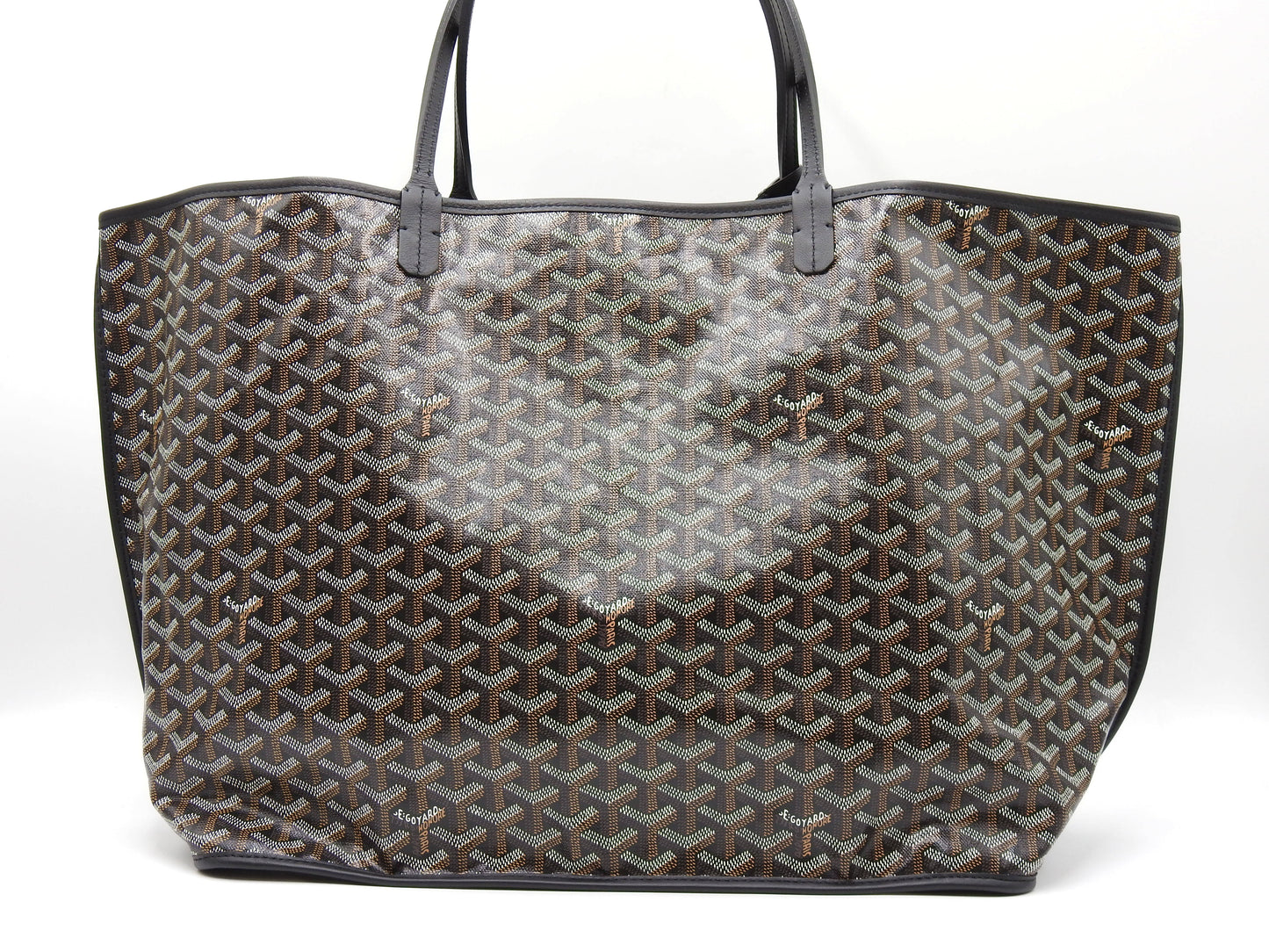 GOYARD Anjou GM Reversible Shoulder Tote Bag PVC Canvas Leather Black