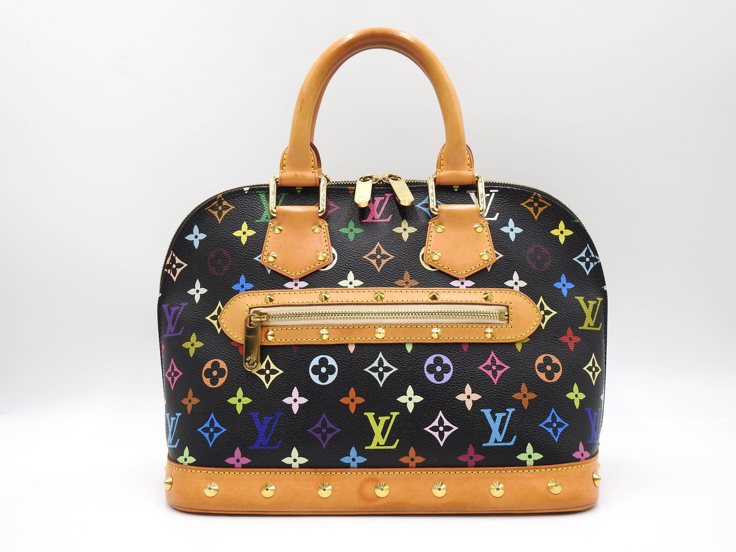 LOUIS VUITTON Alma PM Hand Bag Multicolor Noir Black M92646