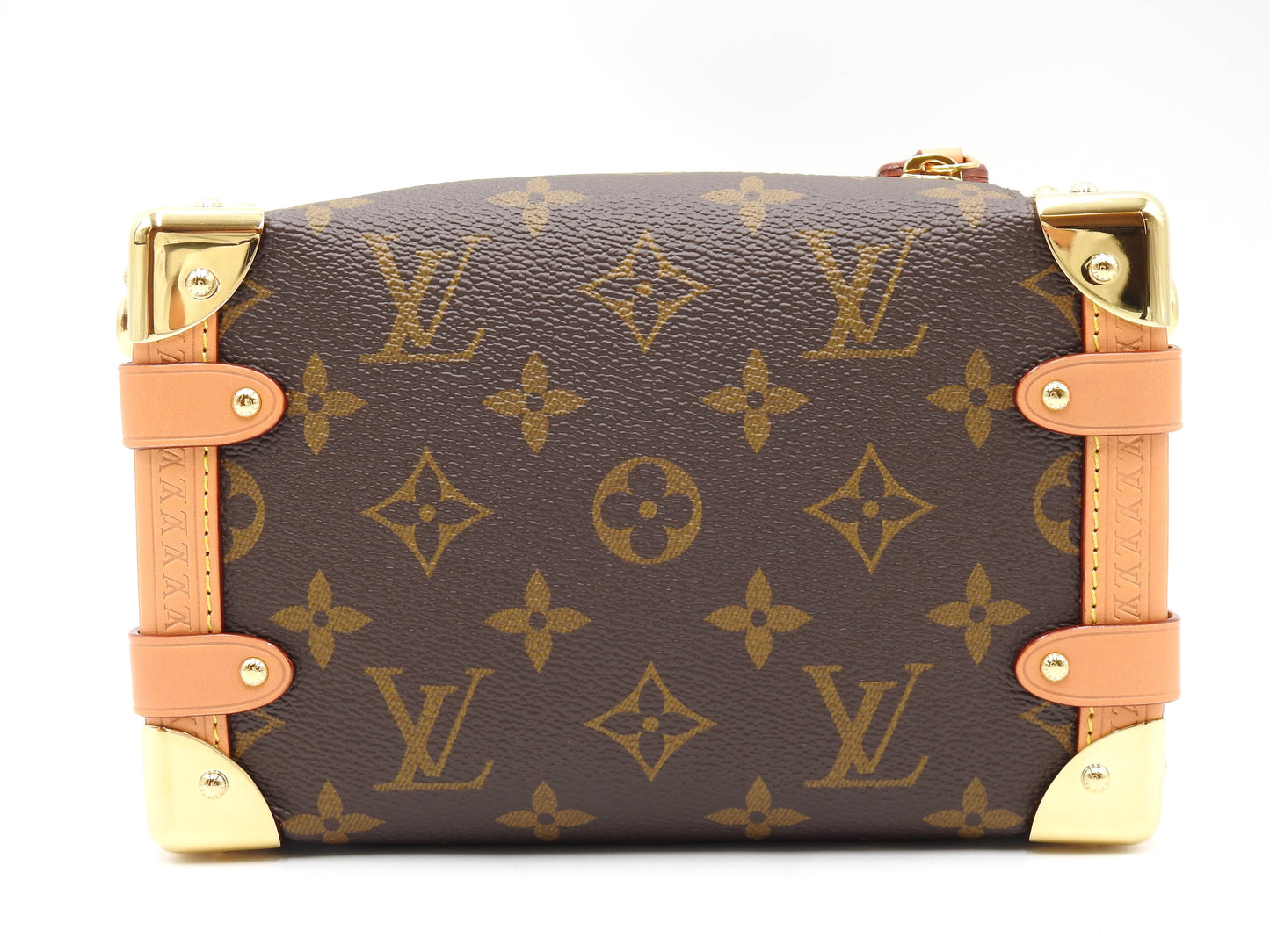 LOUIS VUITTON Monogram Side Trunk PM 2way Shoulder Hand Bag Leather M46815