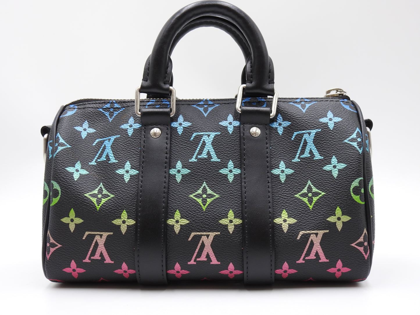 LOUIS VUITTON Monogram Iridescent Keepall Bandouliere 25 Hand Bag M13935