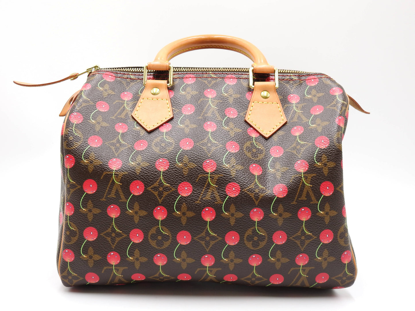 LOUIS VUITTON Monogram Cherry Speedy 25 Hand Bag Boston Bag Canvas M95009