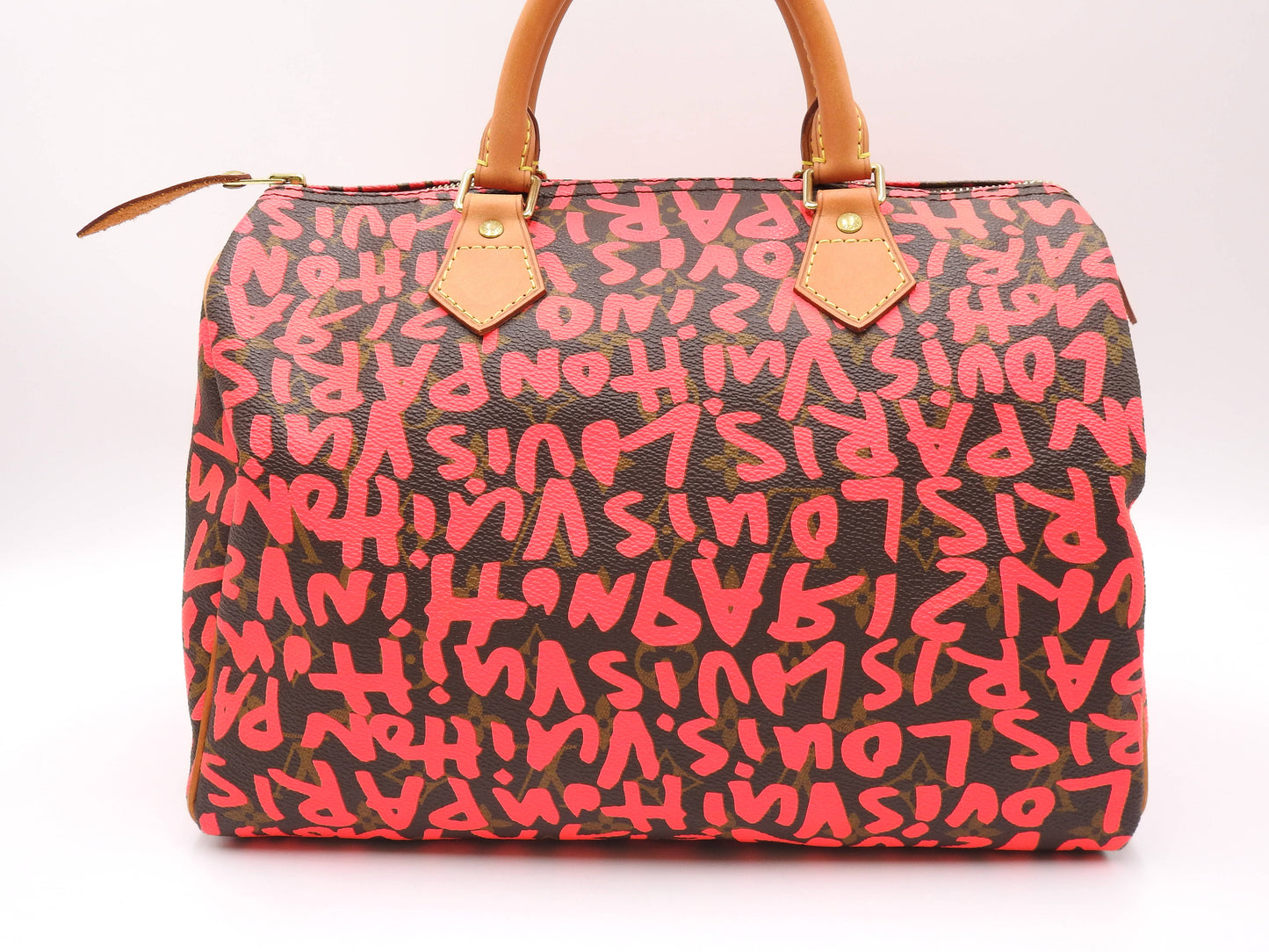 LOUIS VUITTON Monogram Graffiti Speedy 30 Hand Bag Boston Bag M93704 Pink