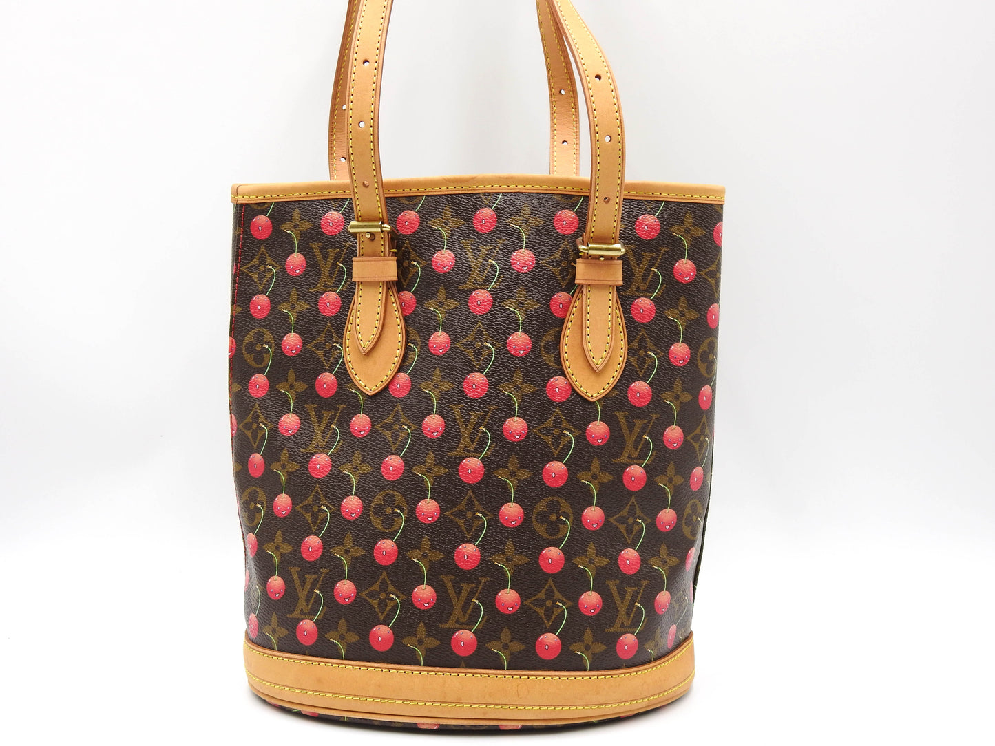 LOUIS VUITTON Monogram Cherry Bucket PM Shoulder Tote Bag Pouch M950123
