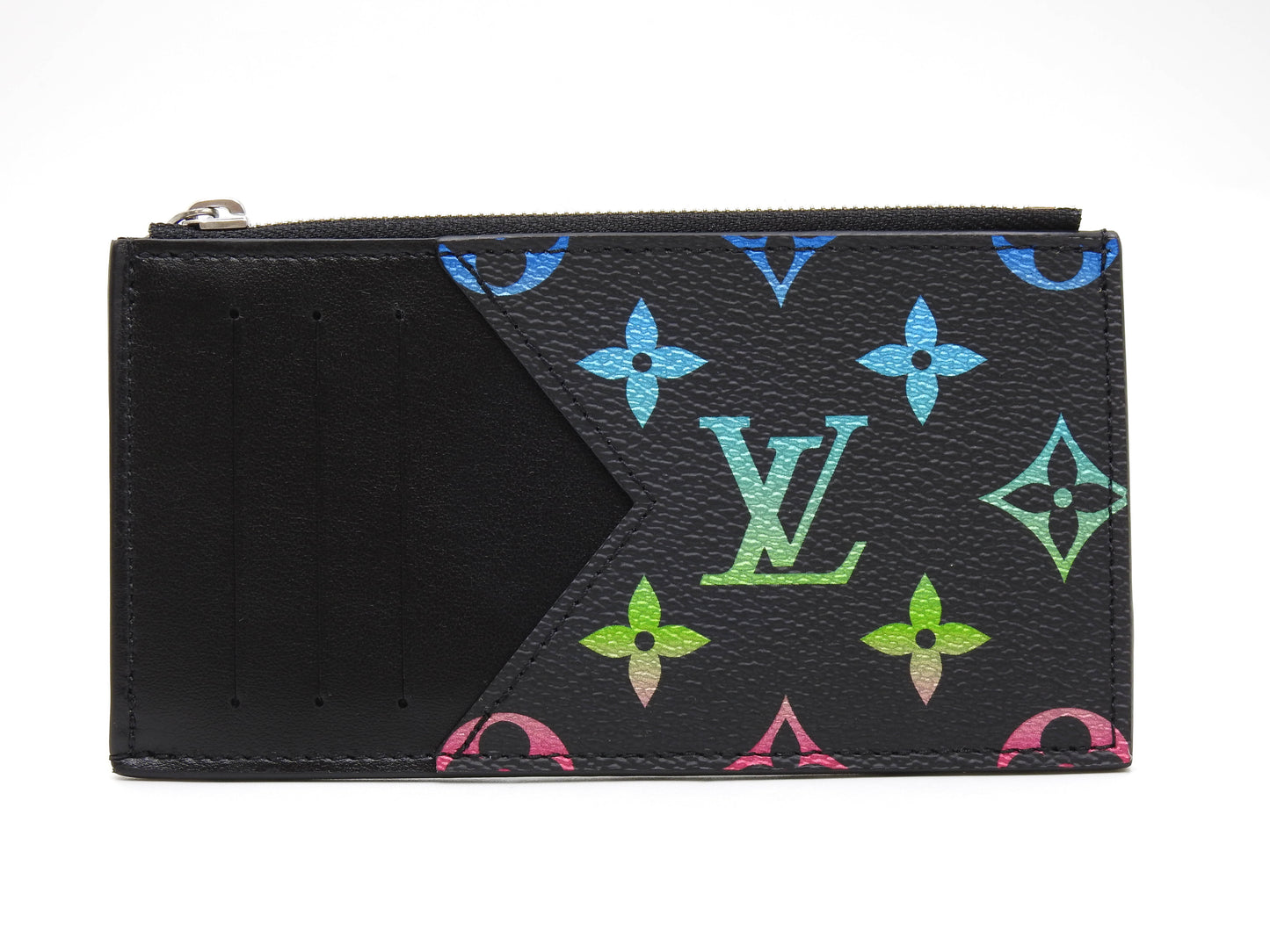 LOUIS VUITTON Monogram Gradient Zip Coin Purse Card Holder Black M14261