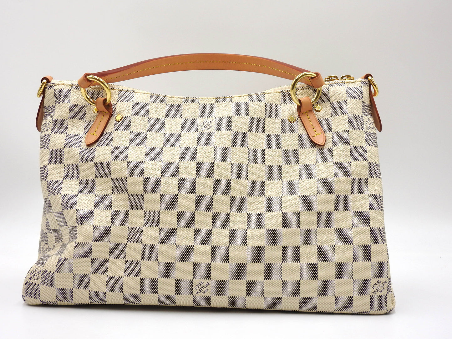 LOUIS VUITTON Lymington Tote Bag Shoulder Bag Damier Azur Tassel N40022