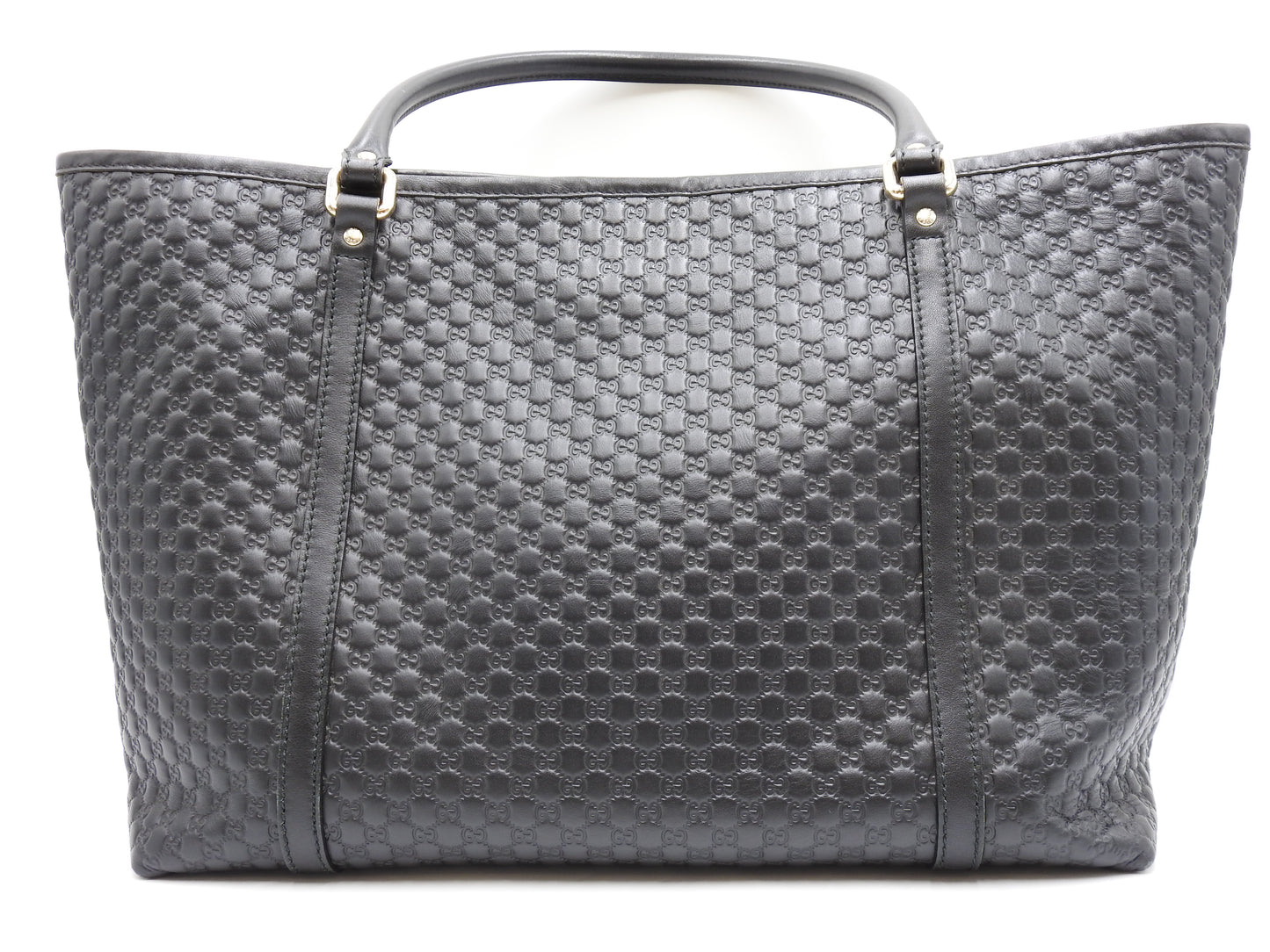 GUCCI Micro Guccissima Joy Shoulder Tote Bag Leather Black 449647 Outlet