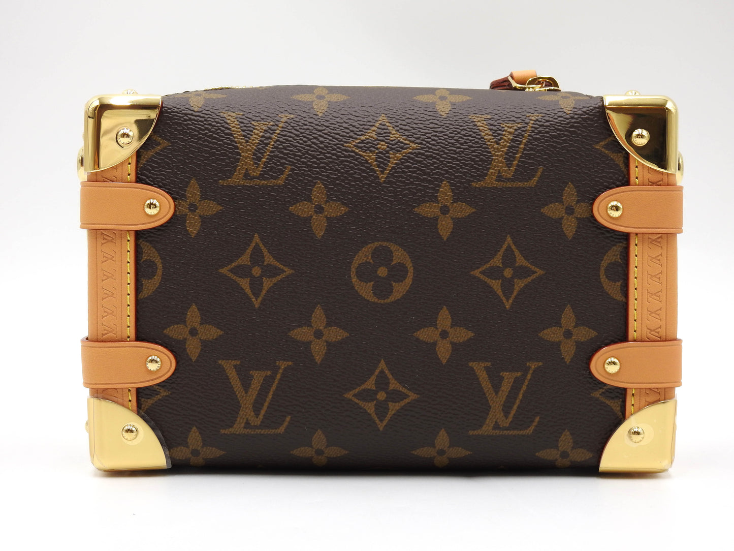 LOUIS VUITTON Monogram Side Trunk PM 2way Shoulder Hand Bag Leather M46815