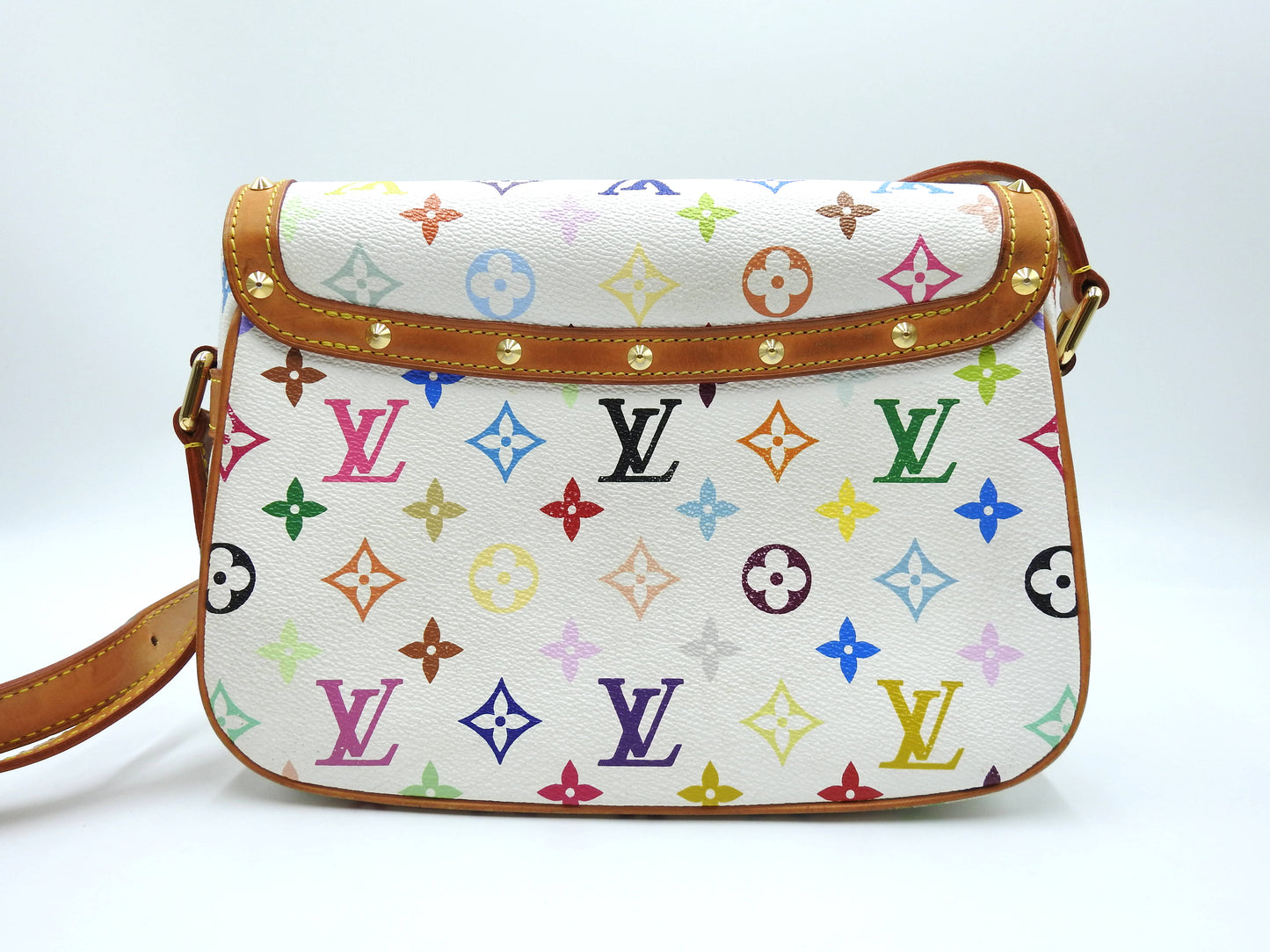 LOUIS VUITTON Sologne Shoulder Bag Monogram Multicolor Bron White M92661