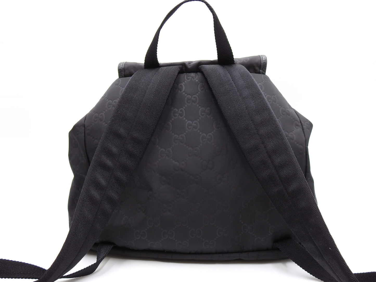 GUCCI GG Nylon Leather Backpack Bag Black 510343 Outlet