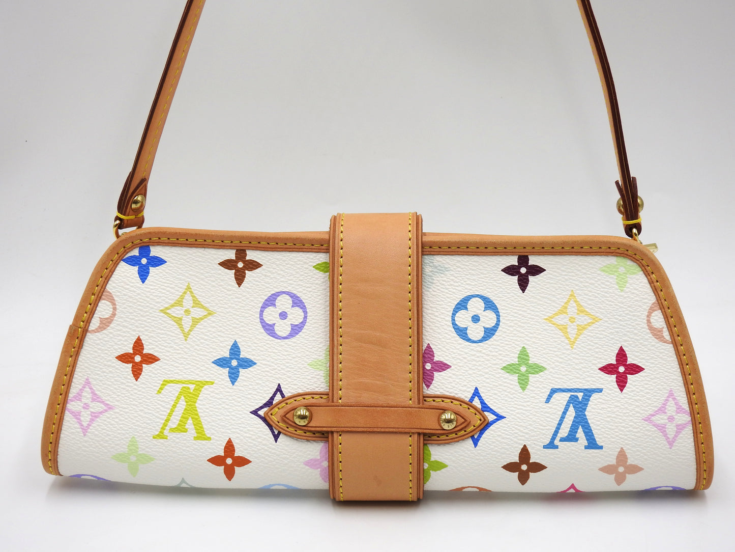 LOUIS VUITTON Shirley Shoulder Bag Monogram Multicolor Bron White M40049