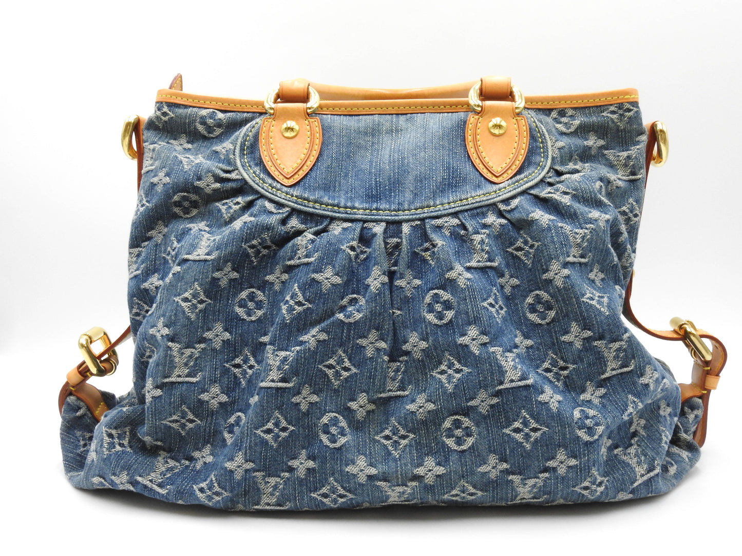 LOUIS VUITTON Neo Cabby GM Monogram Denim Shoulder Hand Bag Blue M95350