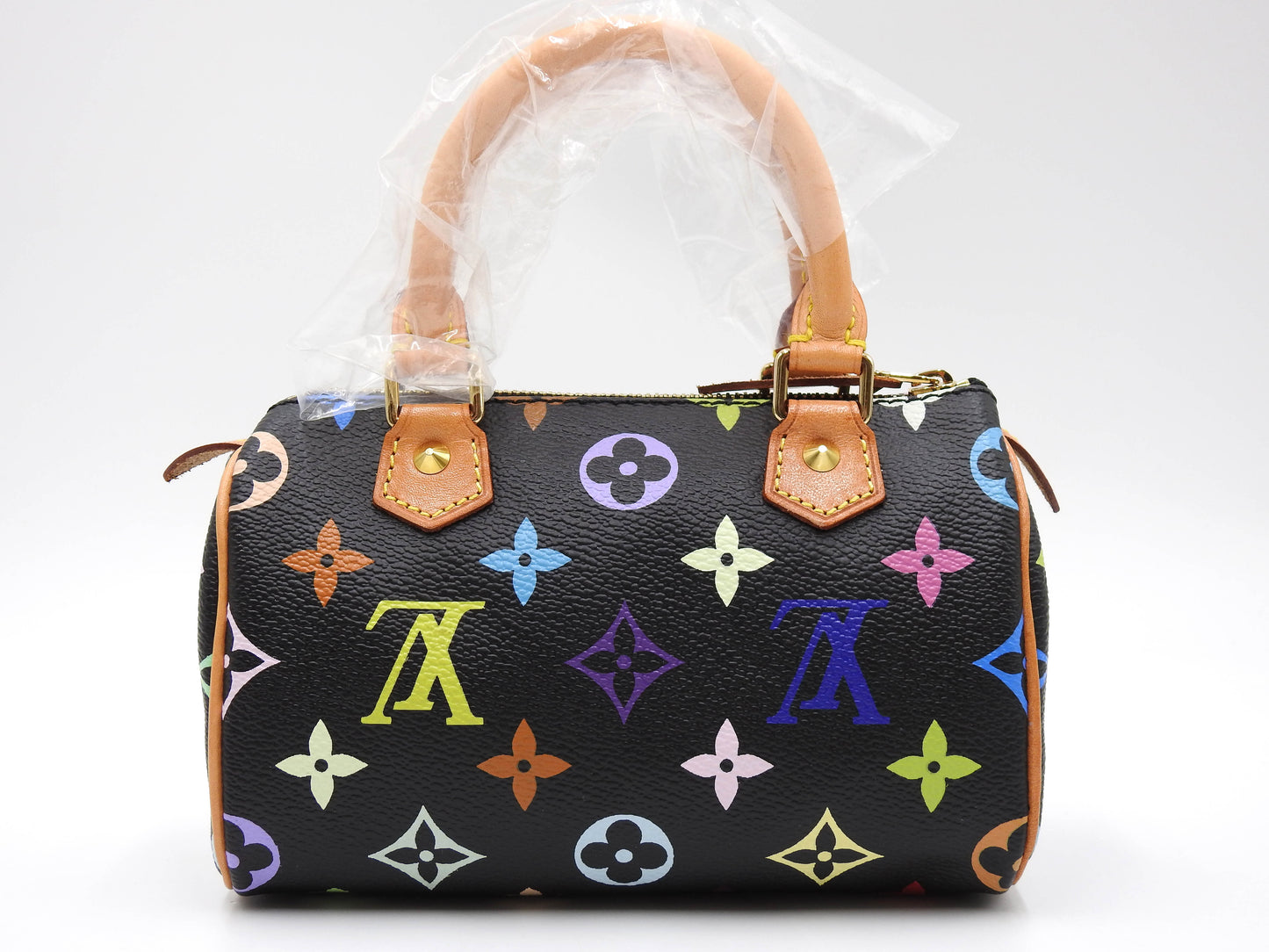LOUIS VUITTON Monogram Mini Speedy Hand Bag Multicolor Noir Black M92644