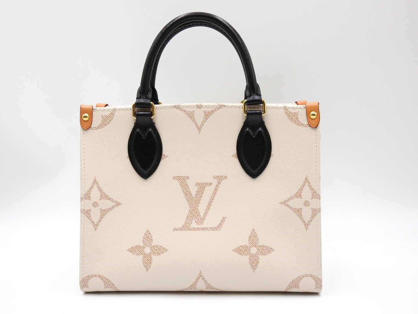 LOUIS VUITTON Monogram Dune Onthego PM Tote Shoulder Bag Ivory M24533