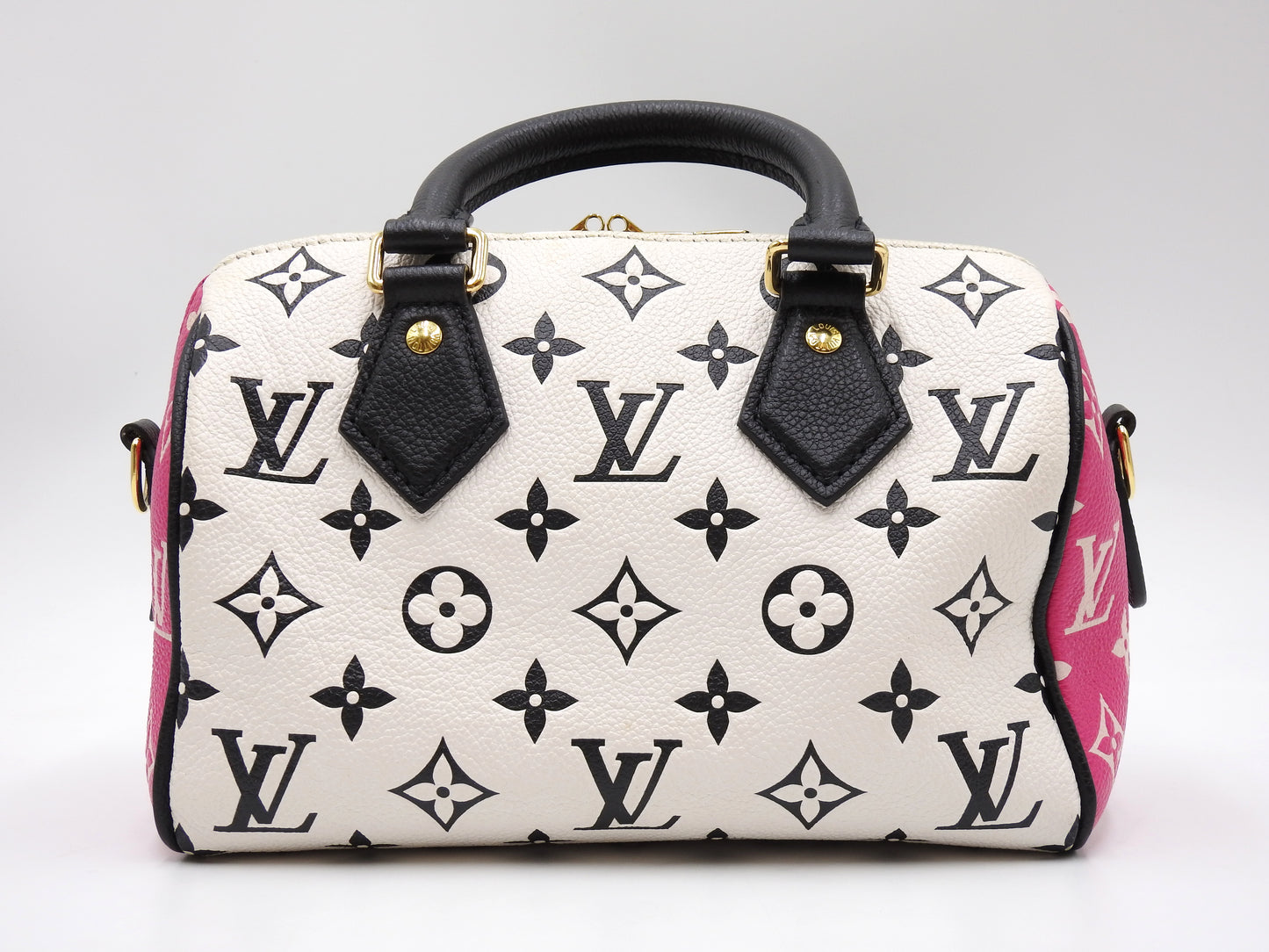 LOUIS VUITTON Monogram Empreinte Speedy 20 Bandouliere Hand Bag M46088