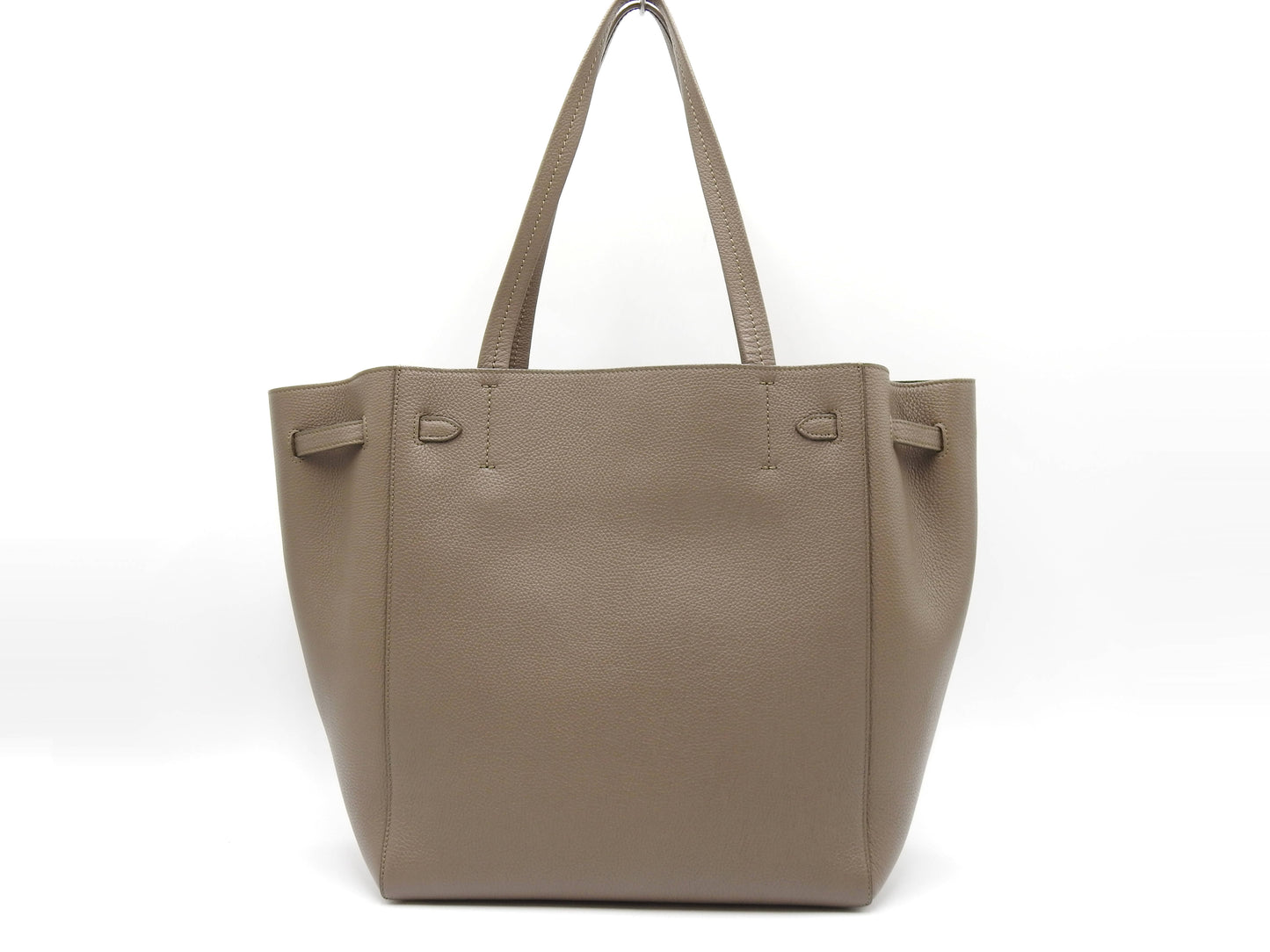 CELINE Cabas Phantom Small Tote Shoulder Bag Calf Leather Gray 189023