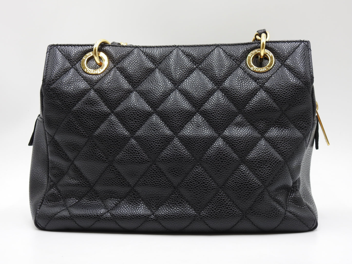 CHANEL CC Matelasse PTT Petit Timeless Tote Shoulder Bag Caviarskin A18004