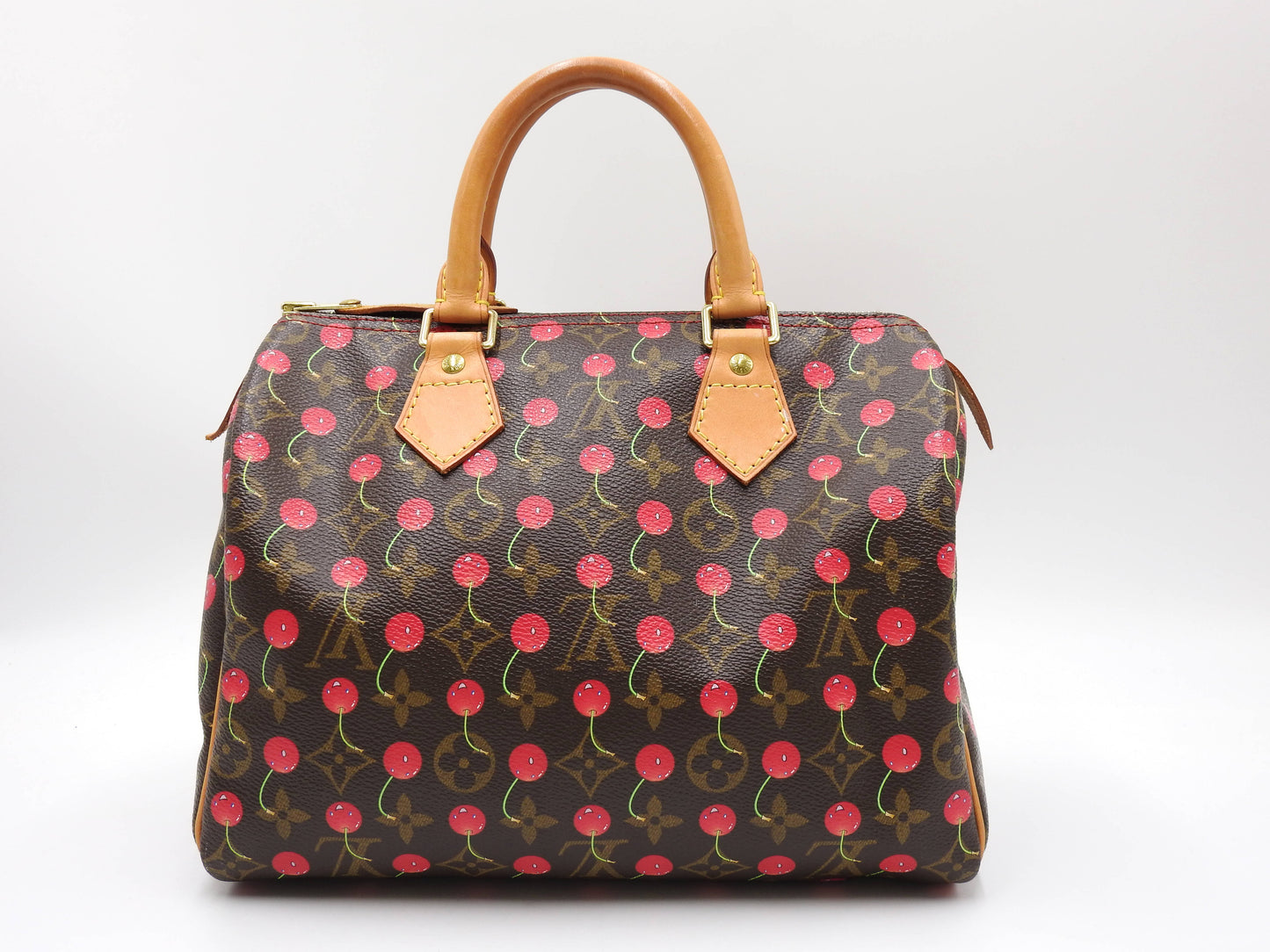 LOUIS VUITTON Monogram Cherry Speedy 25 Hand Bag Boston Bag Canvas M95009