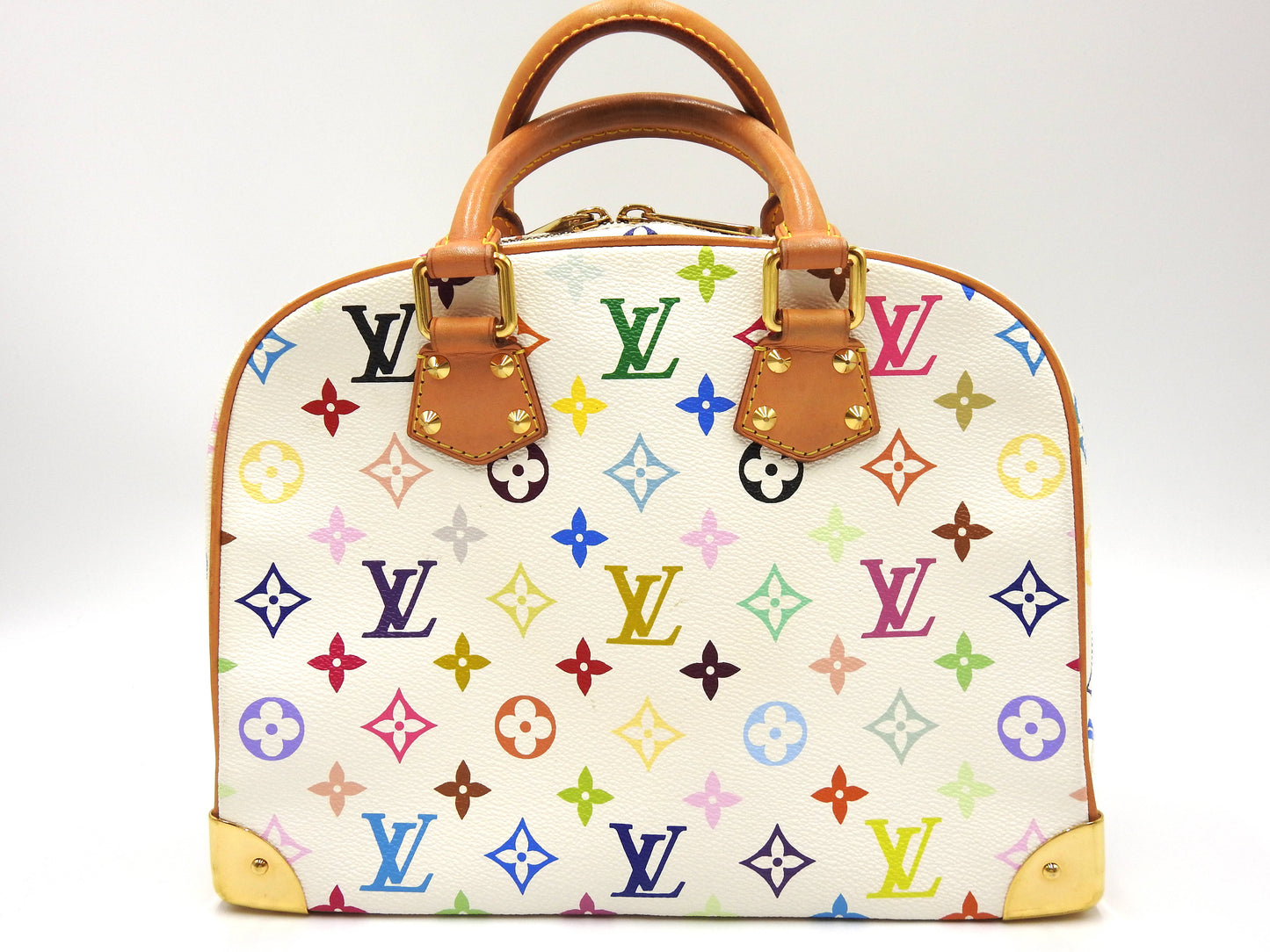 LOUIS VUITTON Trouville Hand Bag Multicolor Bron White M92663