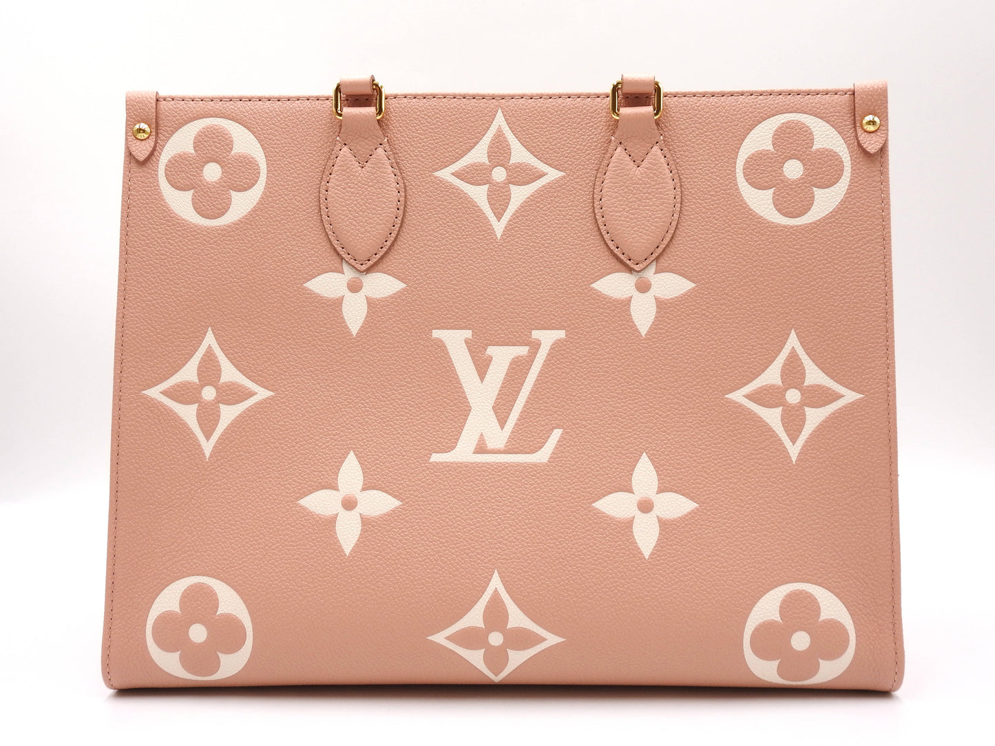 LOUIS VUITTON Monogram Empreinte Giant OnTheGO MM Shoulder Tote Bag M46286