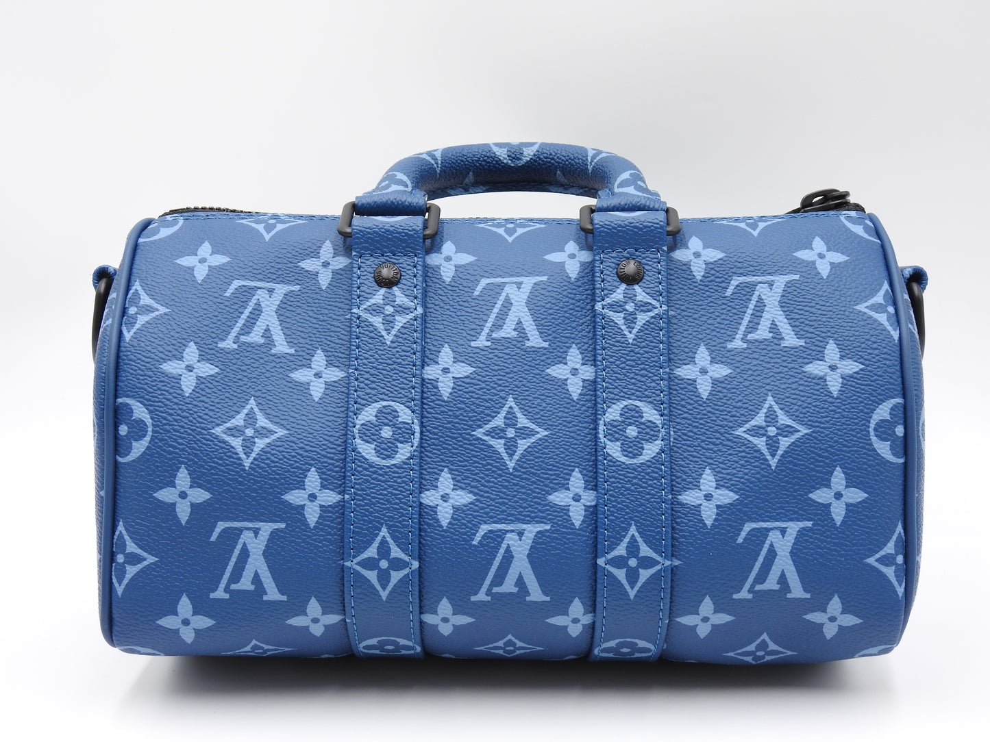 LOUIS VUITTON Monogram Keepall Bandouliere 25 Shoulder Hand Bag Blue M46803