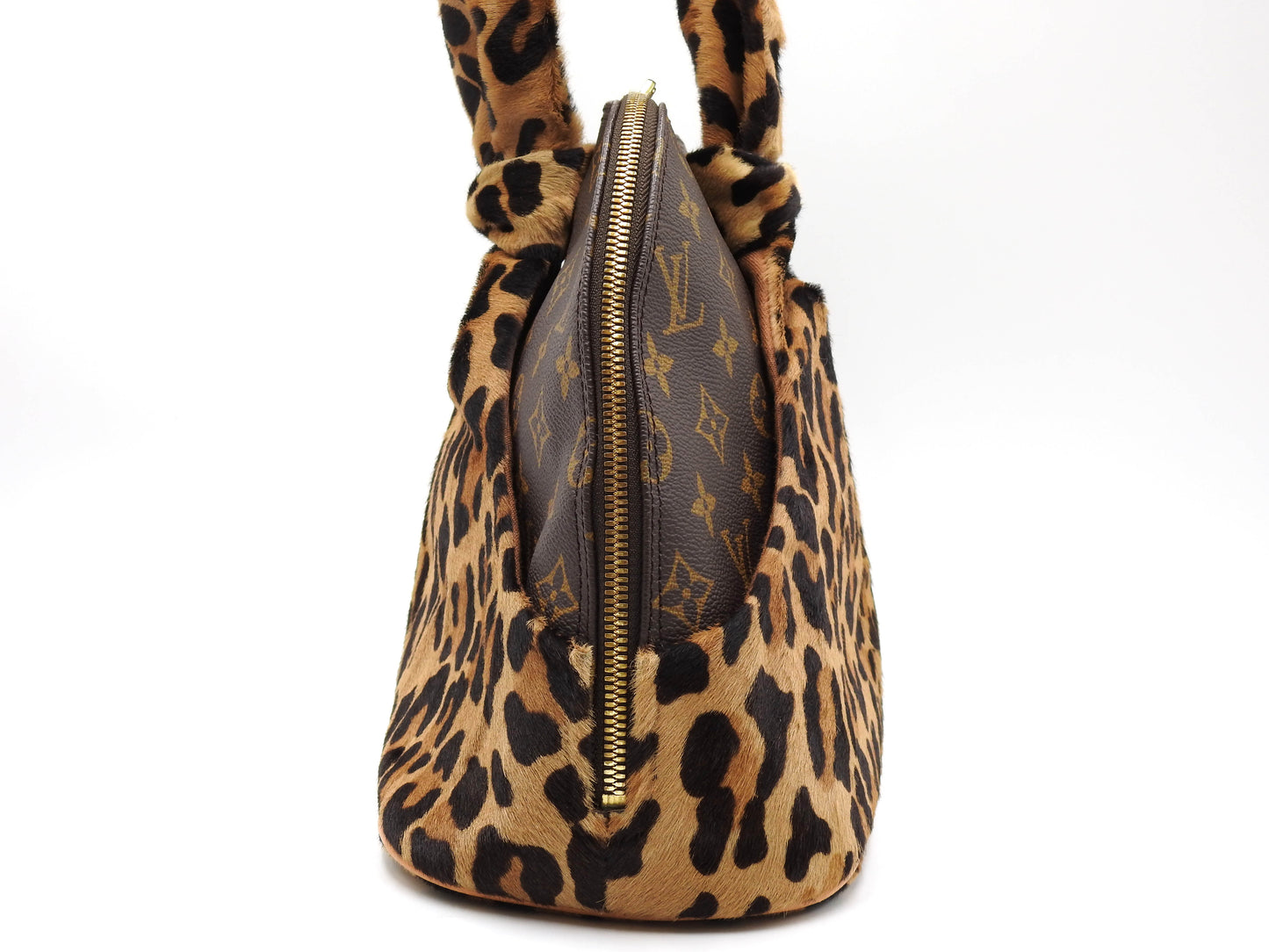 LOUIS VUITTON Alma Azzedine Alaia Monogram Leopard Shoulder Hand Bag M99032