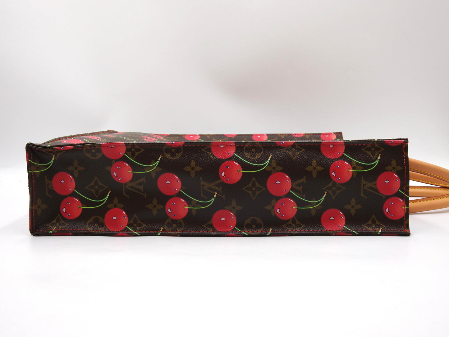 LOUIS VUITTON Monogram Cherry Sac Plat Tote Hand Bag Canvas M95010