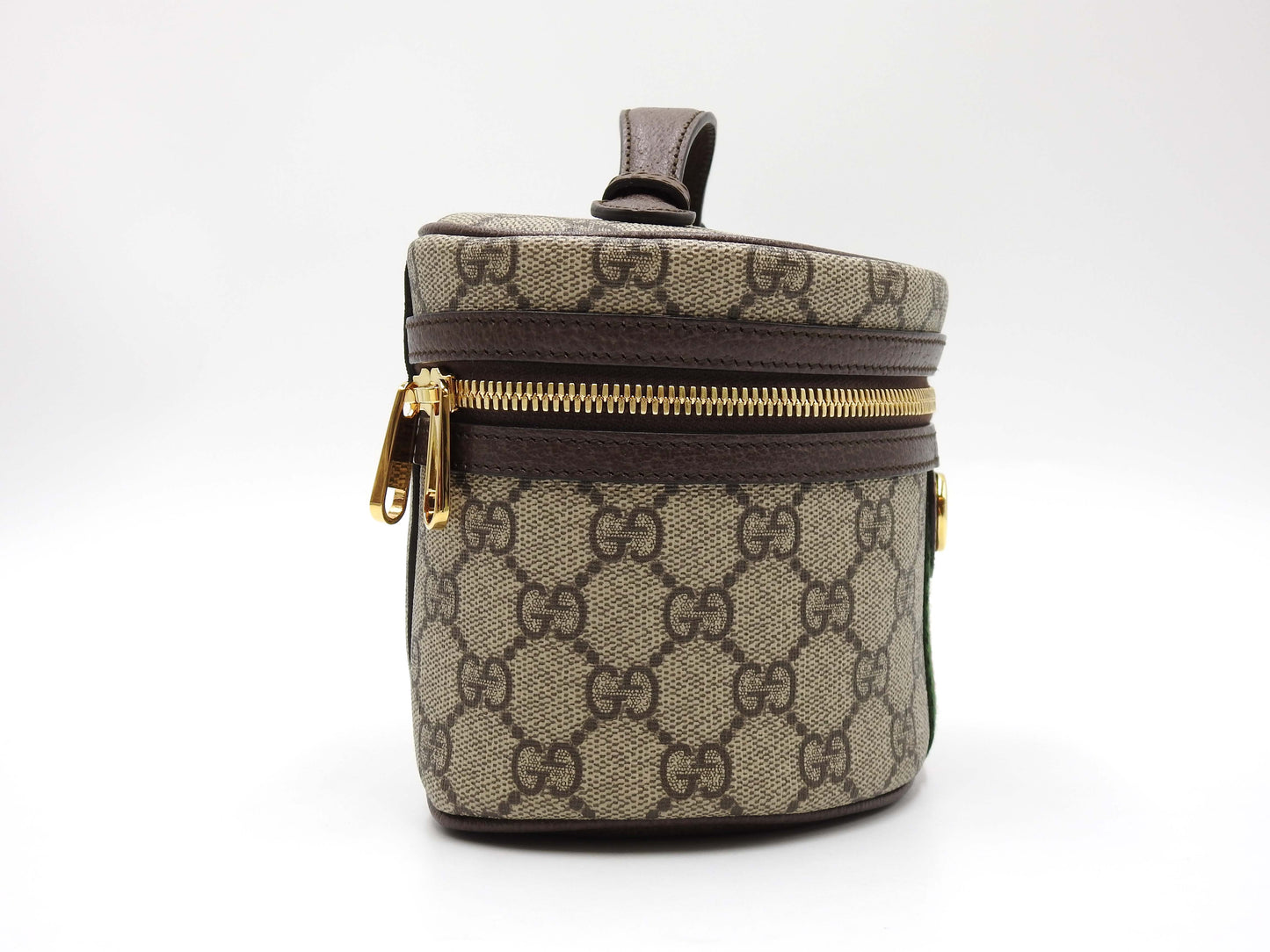 GUCCI GG Supreme Ophidia Web Vanity Bag Cosmetic Pouch Beige Brown 627463