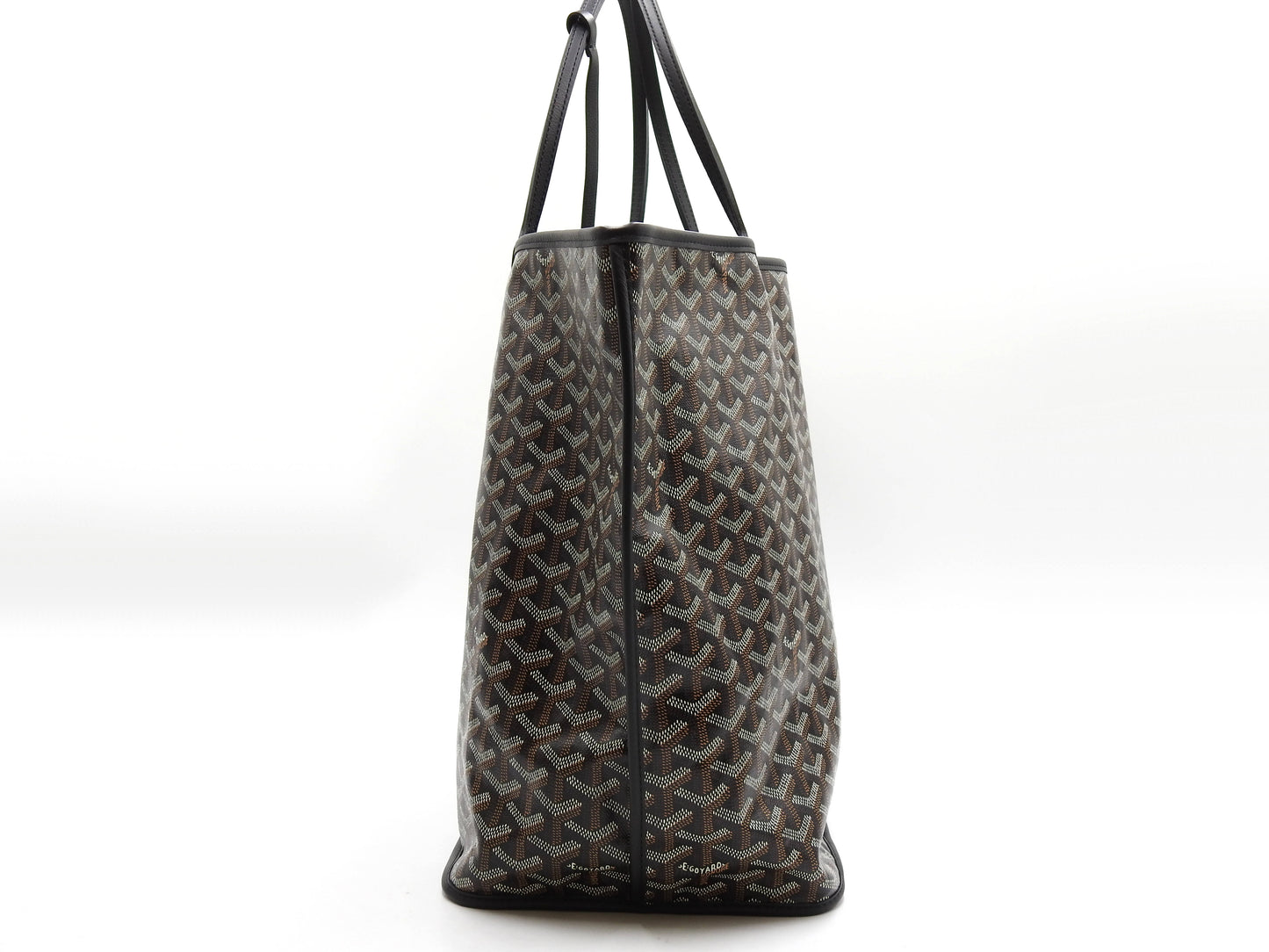 GOYARD Anjou GM Reversible Shoulder Tote Bag PVC Canvas Leather Black