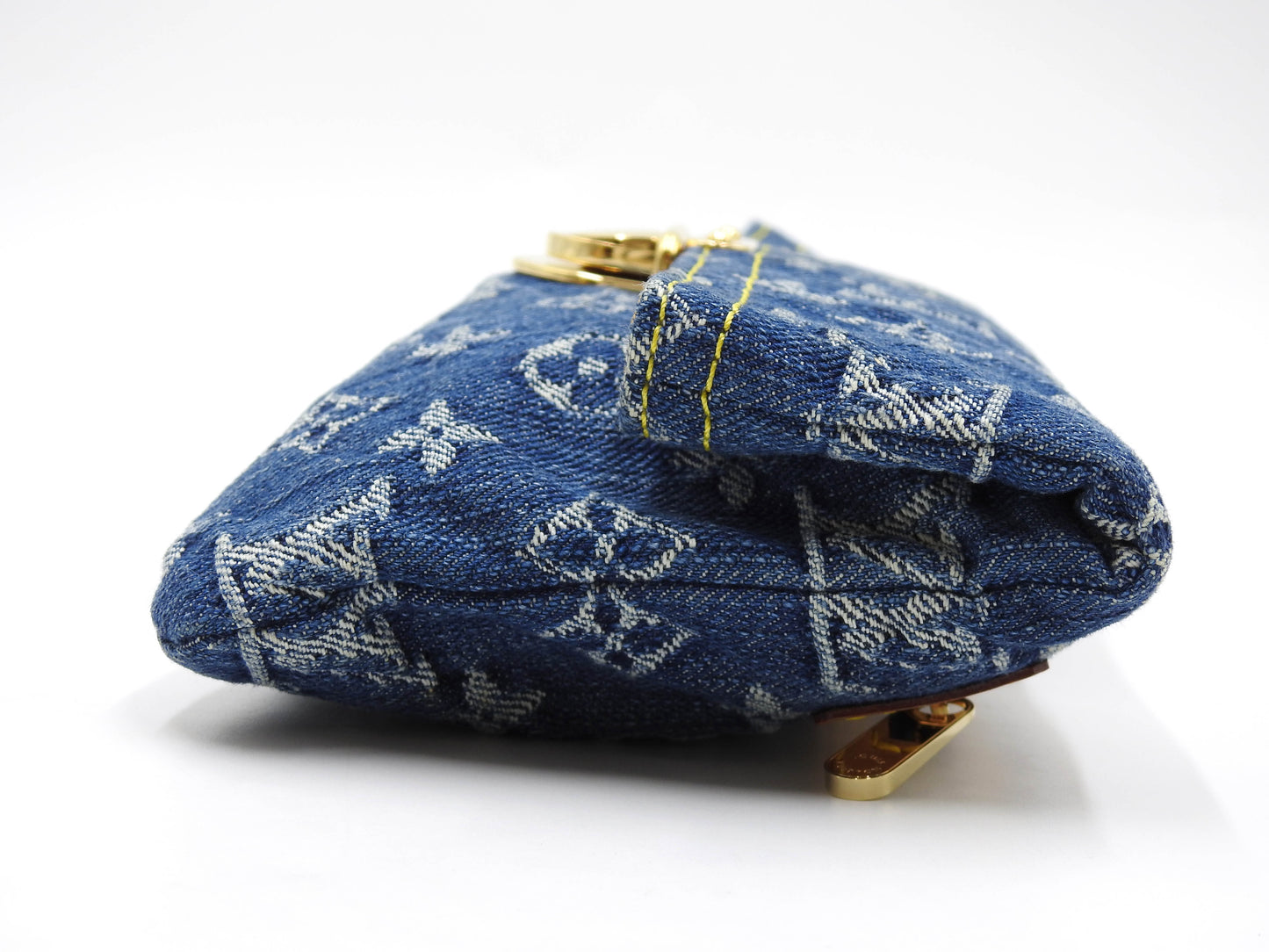 LOUIS VUITTON Monogram Denim Pochette Pratt Clutch Second Bag M95007