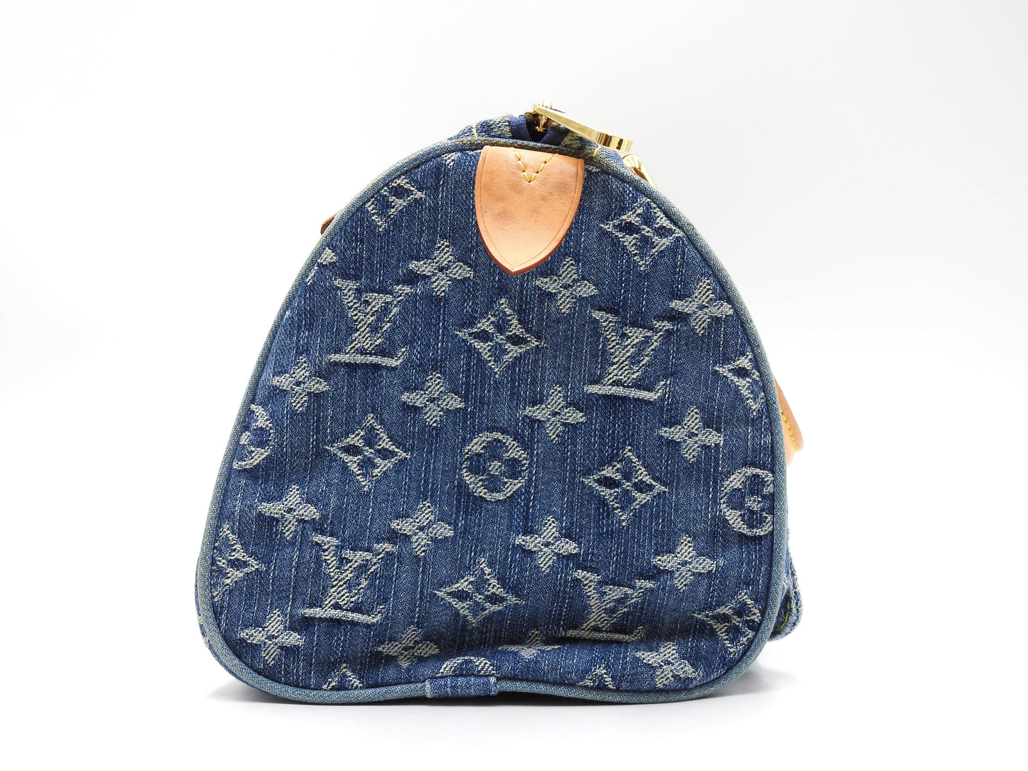 LOUIS VUITTON Monogram Denim Neo Speedy Hand Bag Boston Bag Blue M95019