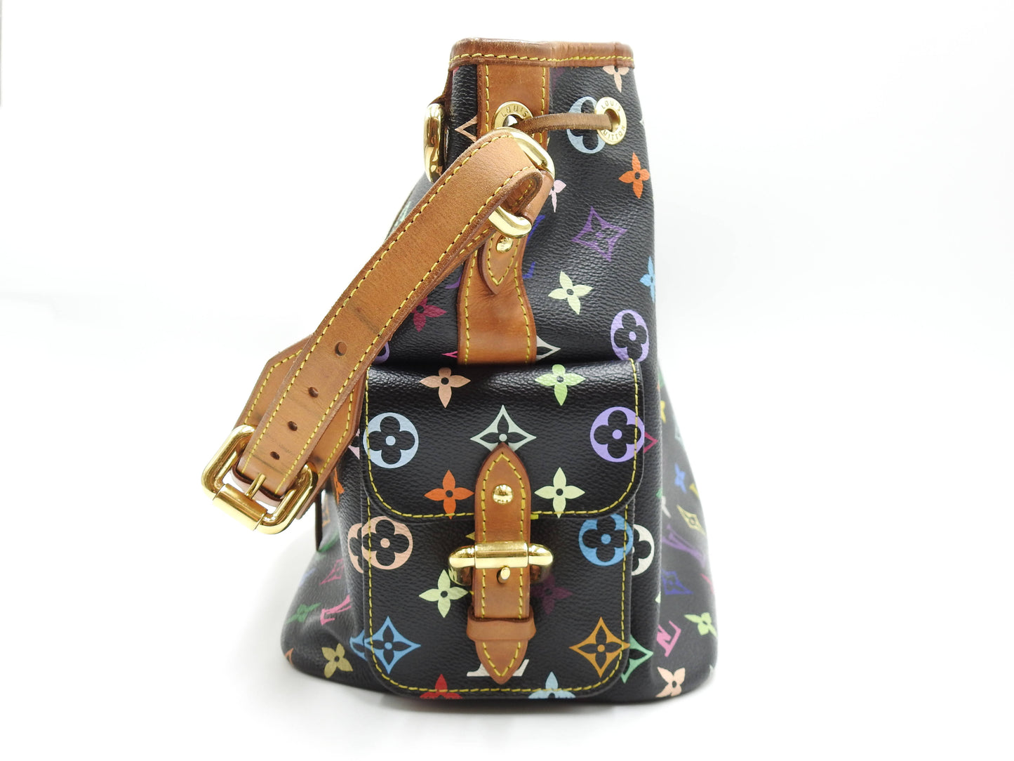 LOUIS VUITTON Petit Noe Shoulder Bag Hand Bag Multicolor Noir Black M42230