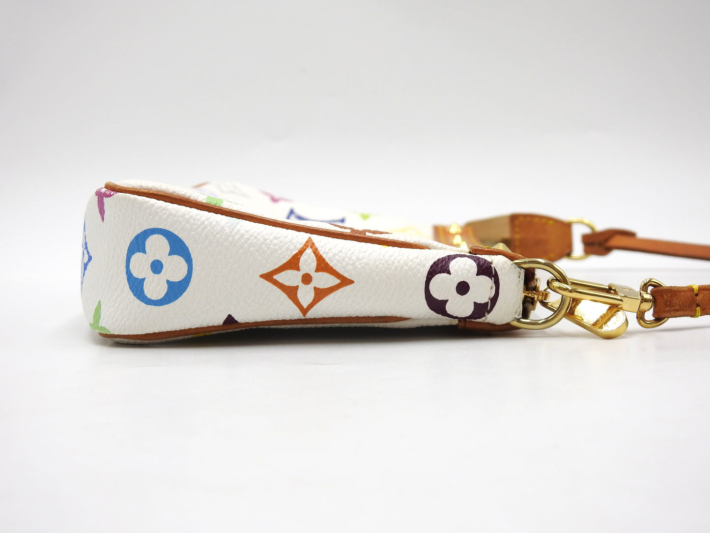LOUIS VUITTON Pochette Accessories Pouch Monogram Multicolor White M92649
