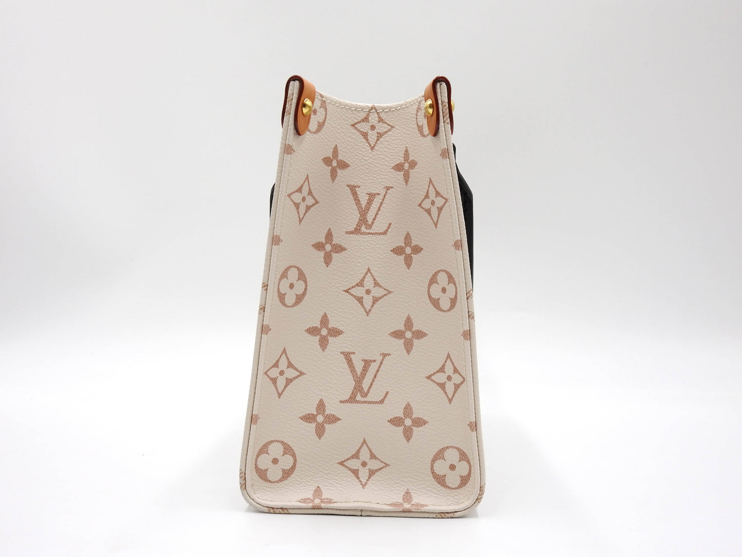 LOUIS VUITTON Monogram Dune Onthego PM Tote Shoulder Bag Ivory M24533