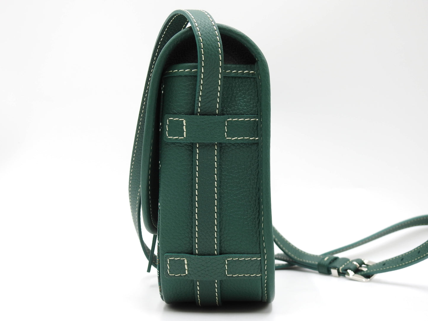GOYARD Belvedere PM Shoulder Bag PVC Canvas Leather Green