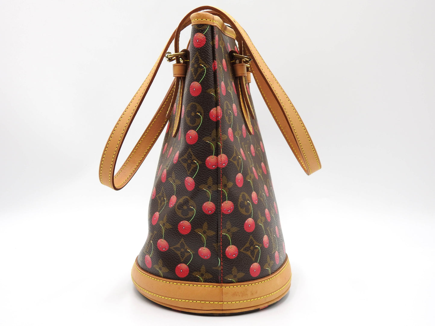 LOUIS VUITTON Monogram Cherry Bucket PM Shoulder Tote Bag Pouch M950123