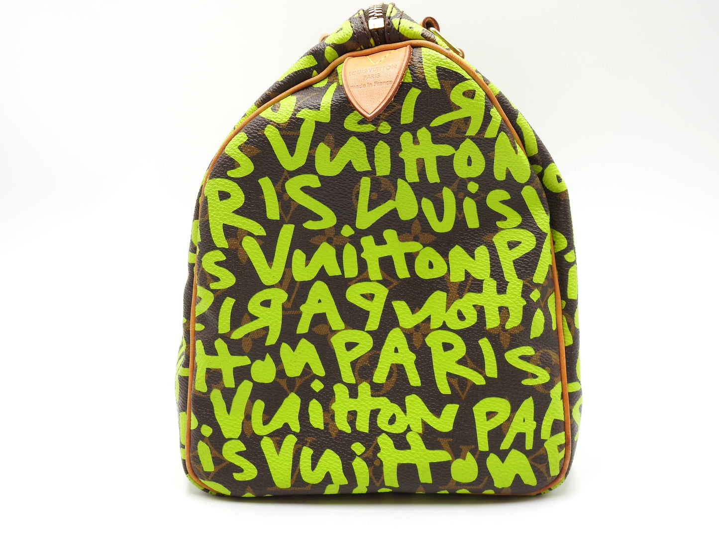 LOUIS VUITTON Monogram Graffiti Speedy 30 Boston Hand Bag Green M93706